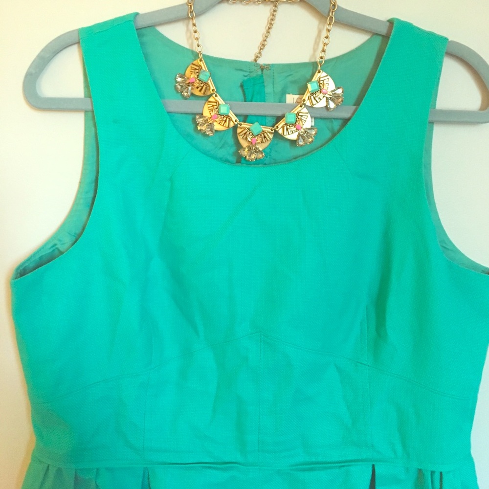 Teal tulip dress J. Crew
