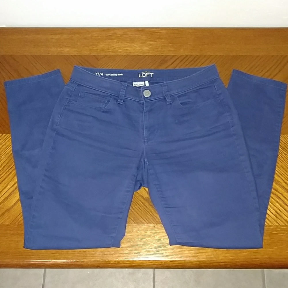 LOFT blue curvy skinny jeans