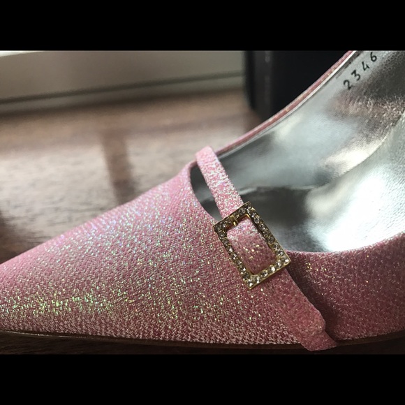 Gently Used D&G Pink Glitter Heels Sz 6.5 - Picture 2 of 8