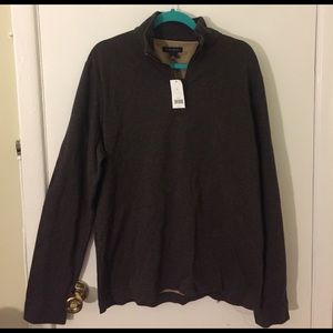 Banana Republic brown pullover zip up sweater
