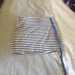 BCBGeneration black and white striped mini skirt