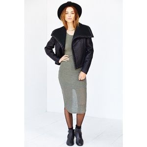 Urban Outfitters green ribbed dress