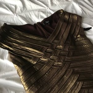 Tadashi collection STUNNING gold bandage dress!