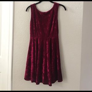 Forever 21 - Red velvet skater dress (M)