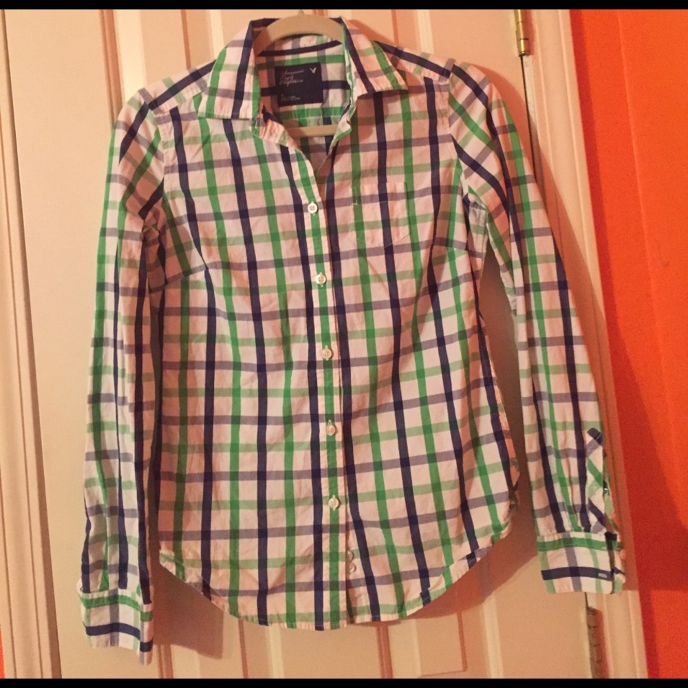 Plaid button down