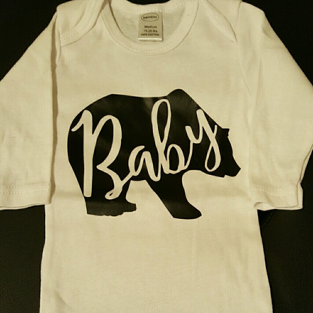 Baby bear custom made onesie