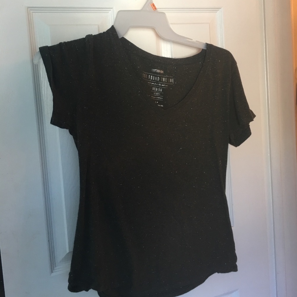 Cotton on dark green vneck