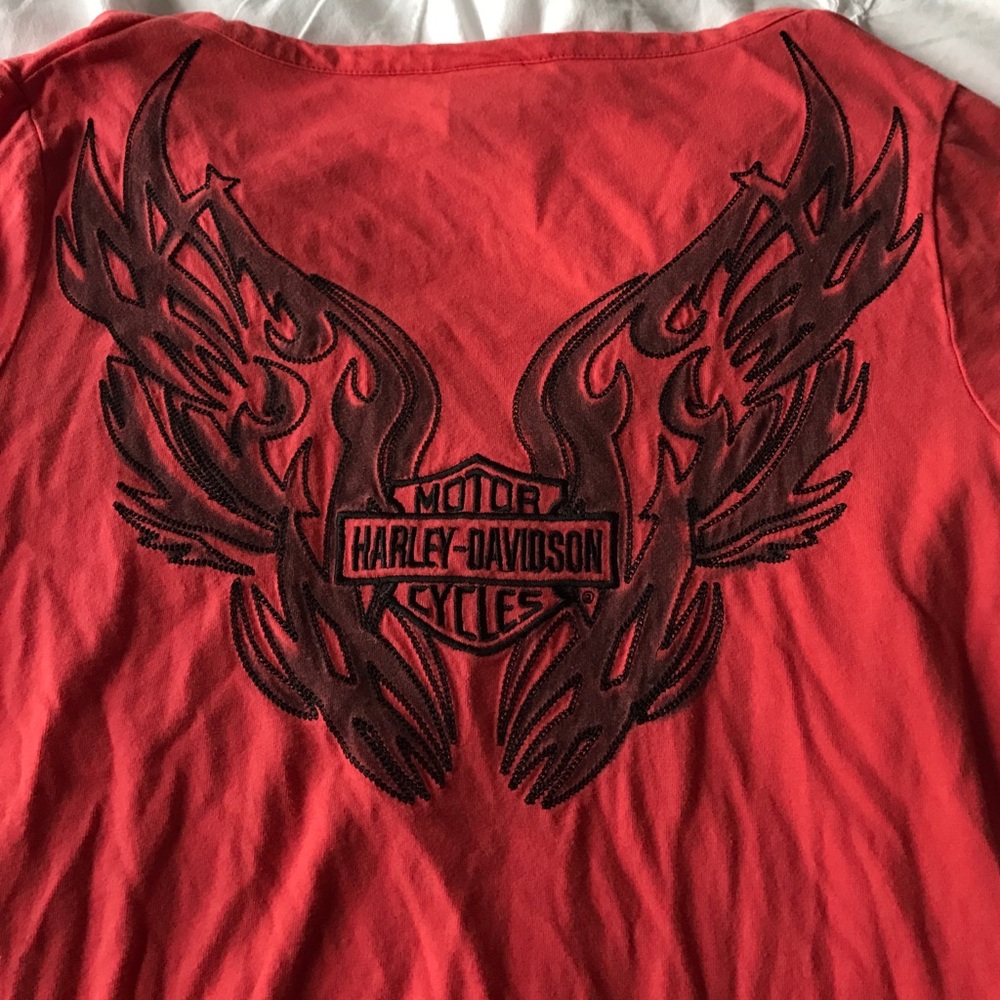 Harley Davidson v neck tee