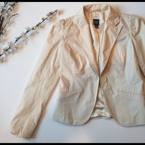 Gap light yellow fitted blazer