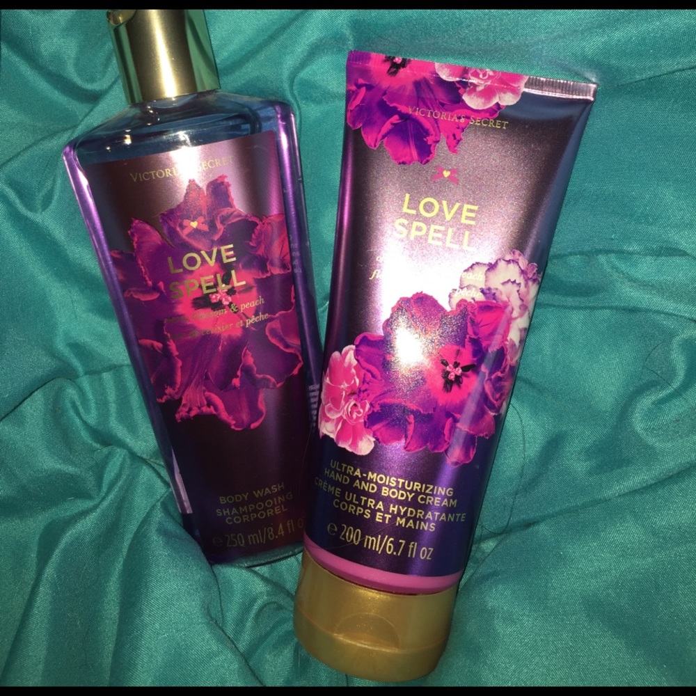 Love Spell body wash and body cream