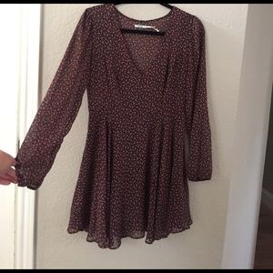 Urban Outfitters - Brown floral dress (size 6)