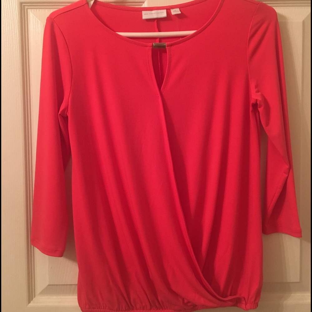 XS Orange/Red New York and company blouse