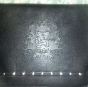 Badtz maru- ULTRA RARE- leather zipping binder