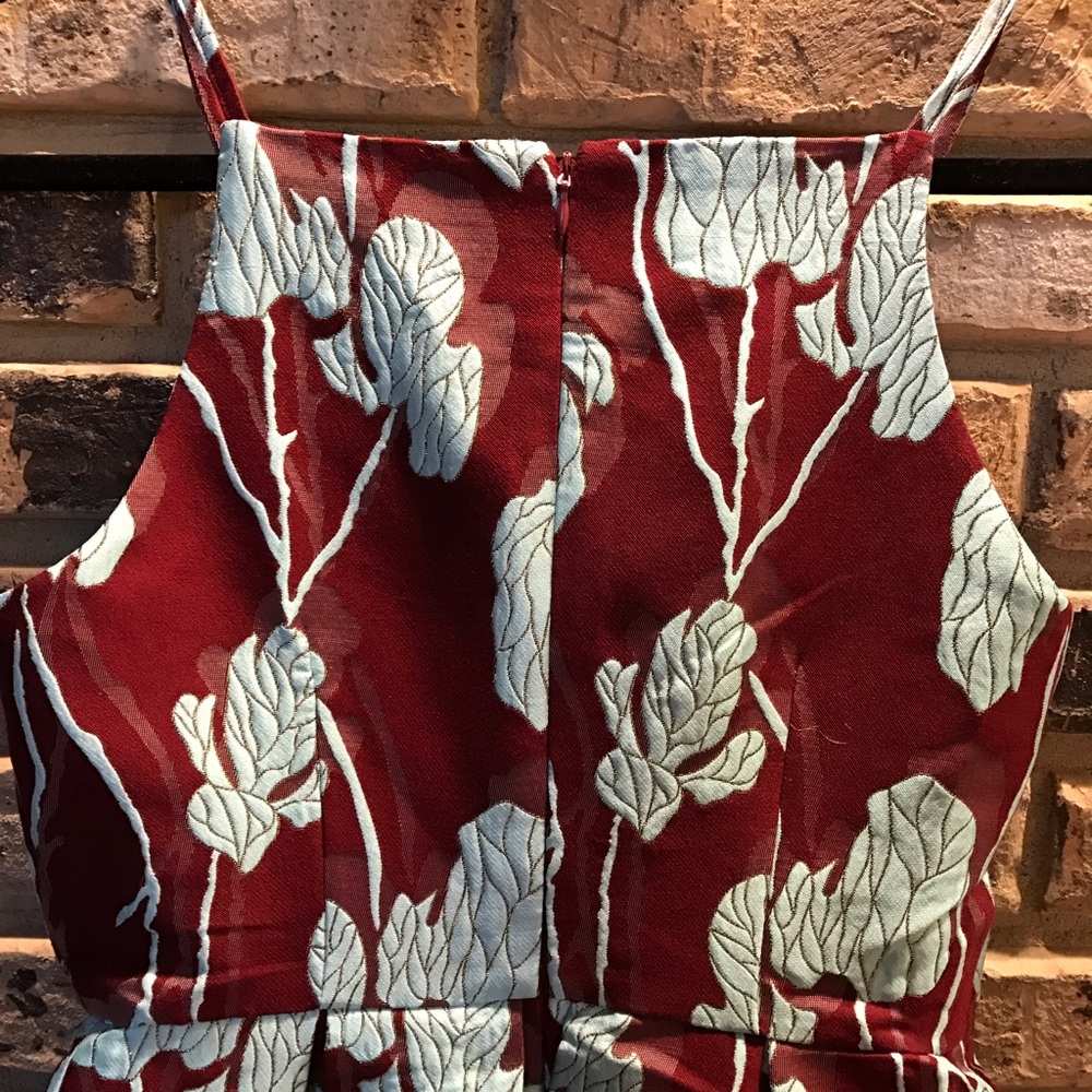 "Ritz and Wisdom A-Line Dress in Maroon" - Picture 7 of 8