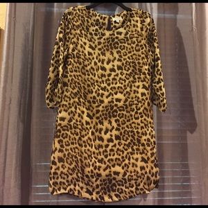 Leopard print mini dress