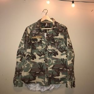 Free People Camo Top
