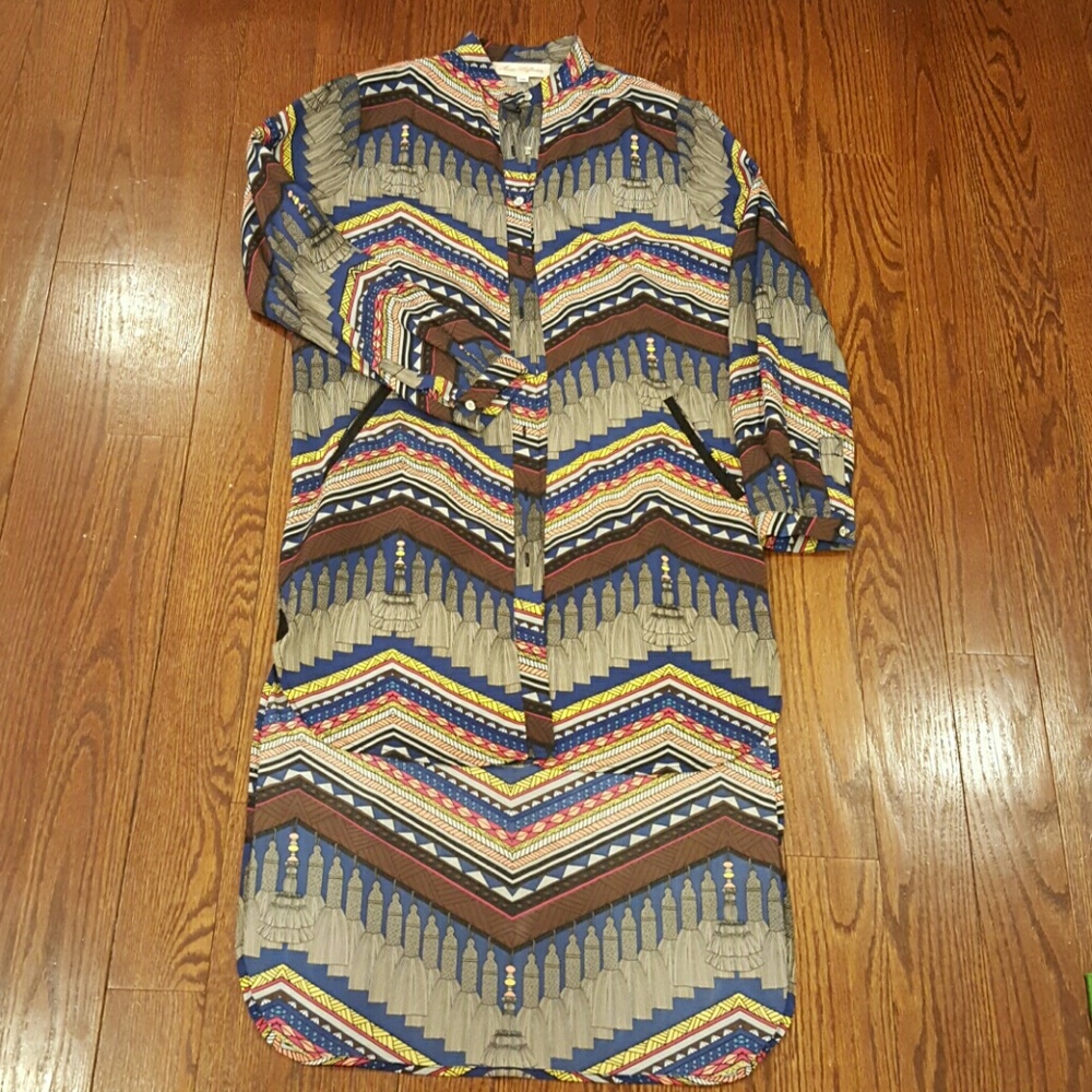 Mara hoffman high low shirt dress