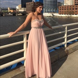 Gorgeous Long Pink Prom Dress