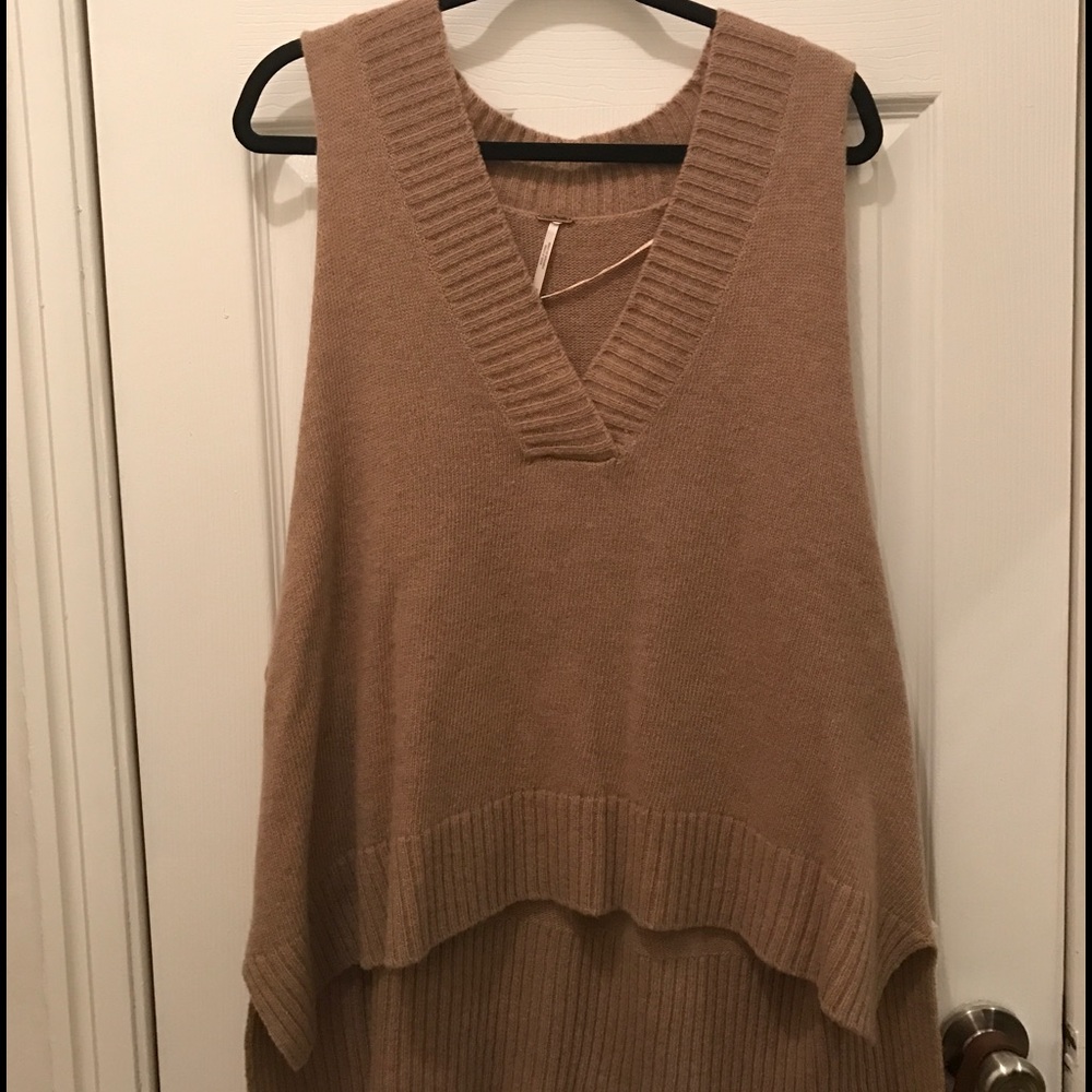 Free People Wool Blend Sweater Vest Tunic