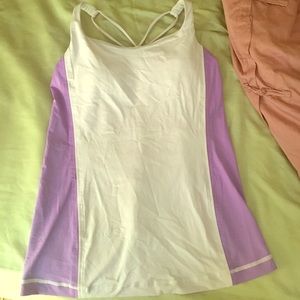 Lululemon strappy purple tank top