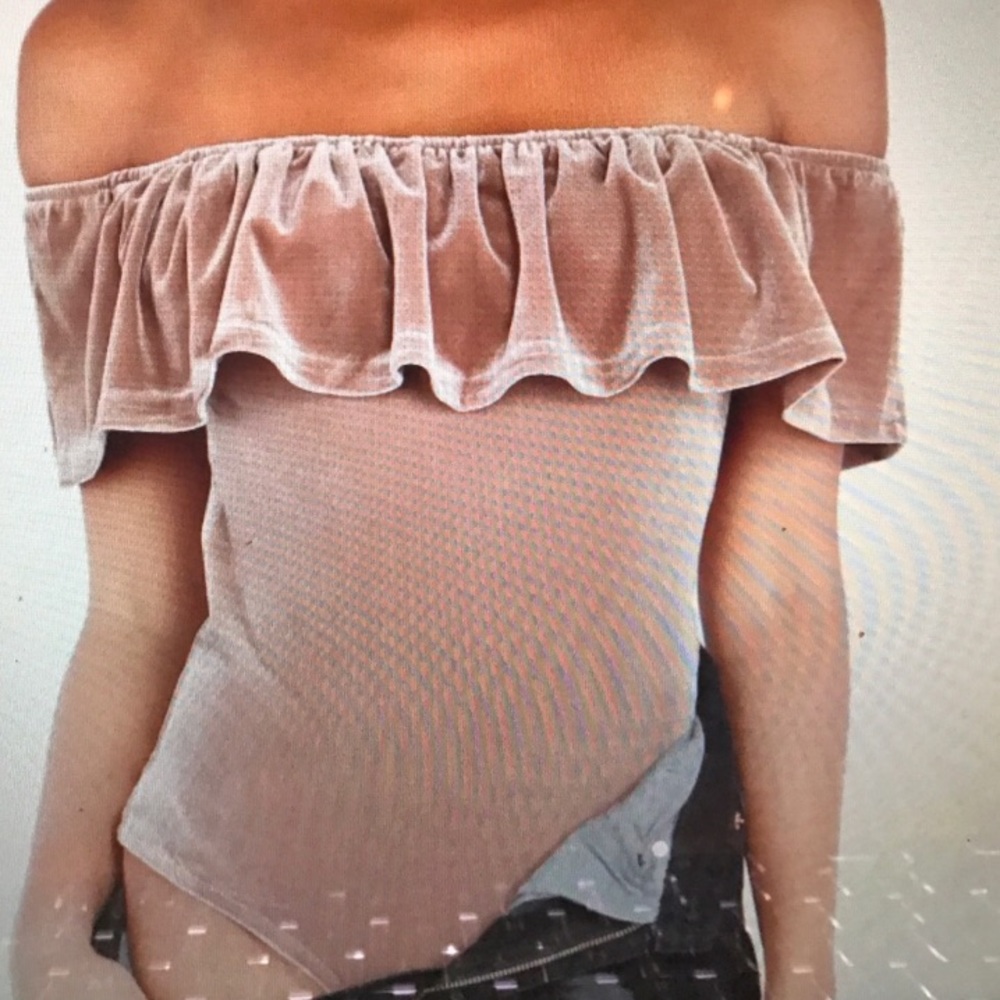 Velvet Drill Bardot Velvet Bodysuit