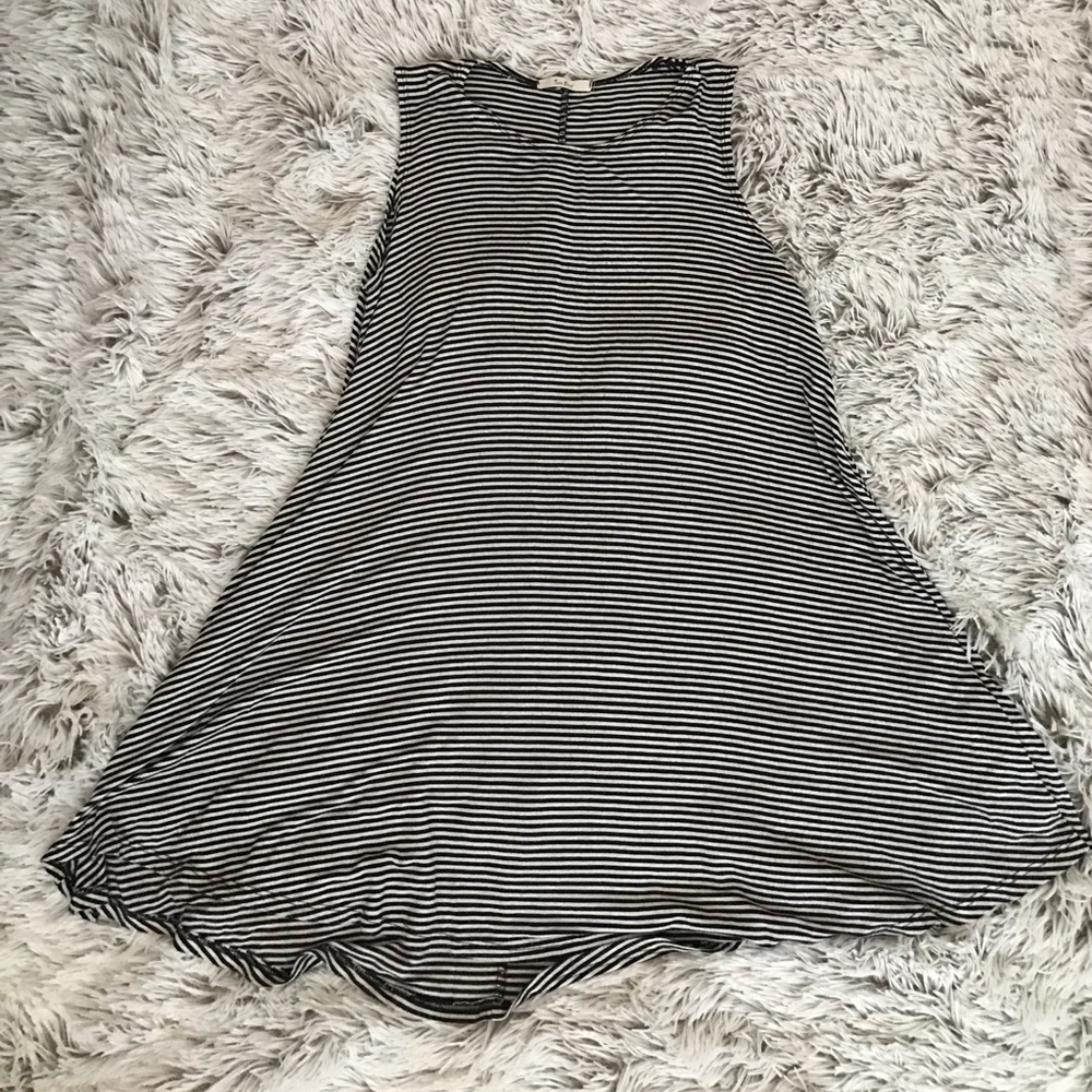 Stripe dress//some fuzzies // worn a couple times