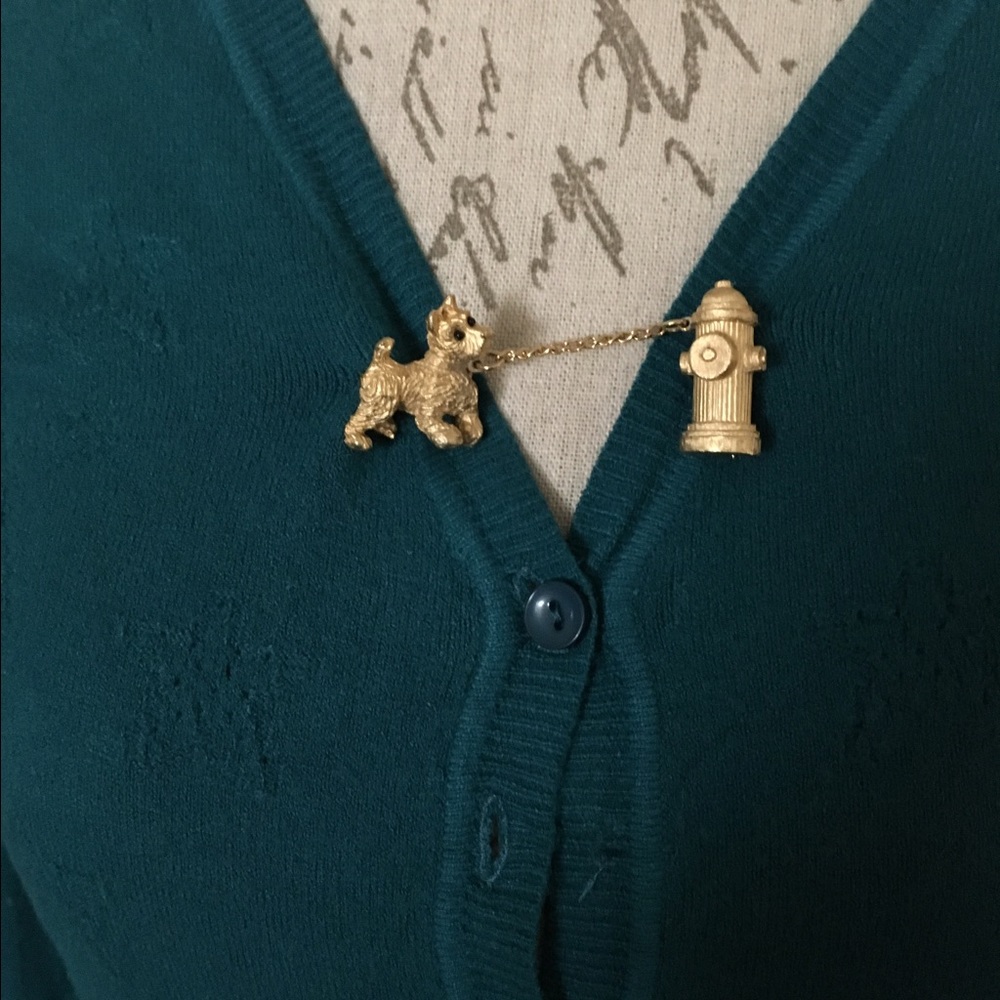 Vintage Chatelaine Sweater Brooch Scotty Dog