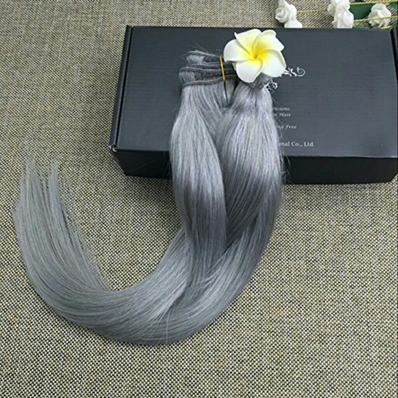 Silver Clip In Indian Remy Hair 12 inch!!