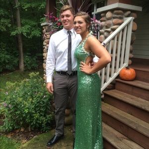 Sparkly Green Prom Dress