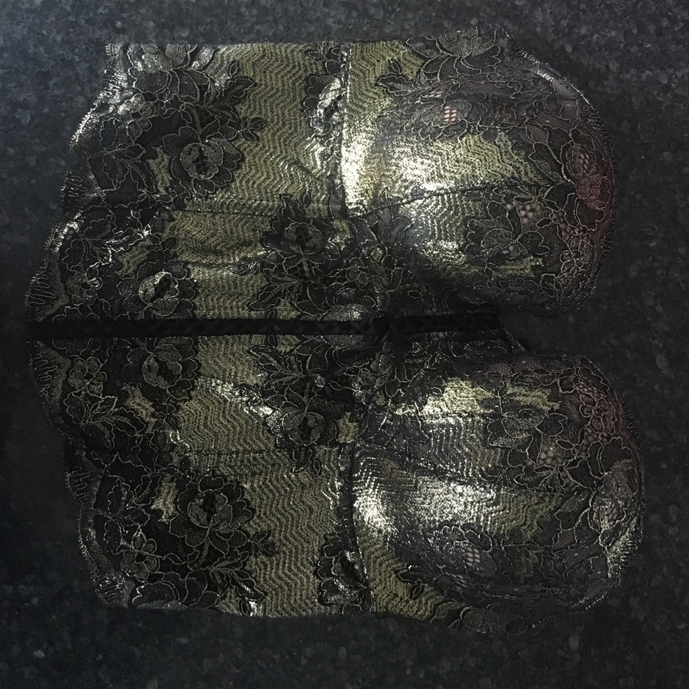 Victoria's Secret Corset Top, 34D, Gold/Black