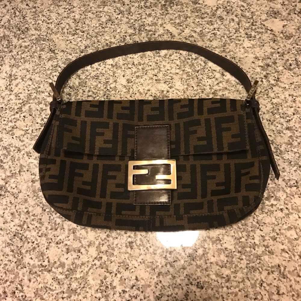 Brown Fendi Zucca Baguette