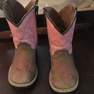 Pink & Tan toddler cowboy 🤠 boots