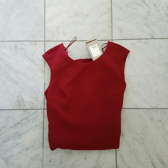 Zara Low Cut Back Burgundy Dress - Picture 4 of 7
