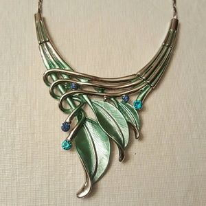 Rhythmical Ombre Feather Necklace & Earring Set