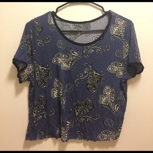 Blue paisley shirt