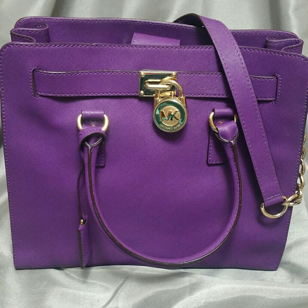 MICHAEL KORS LARGE LEATHER HAMILTON SATCHEL
