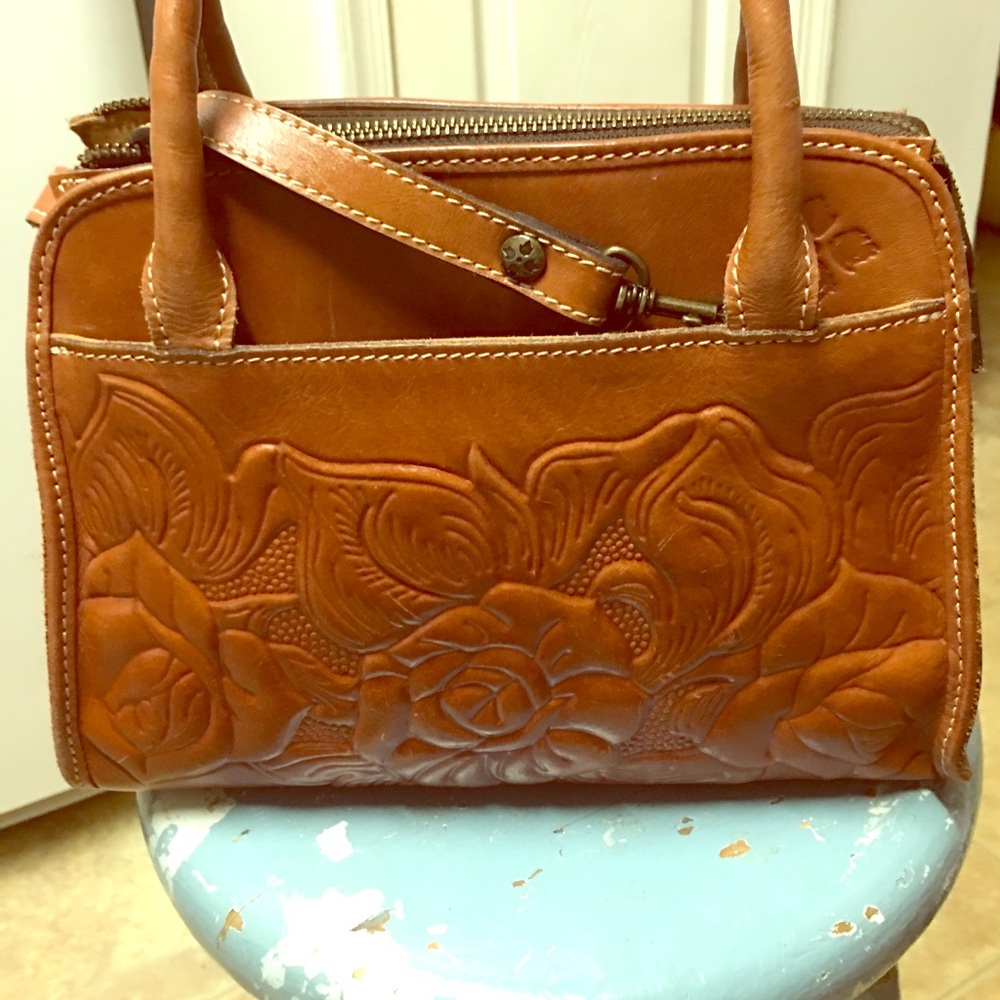 Tan Italian leather bag