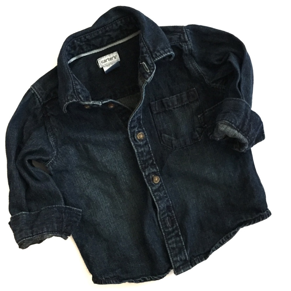 Carter's Baby Boy Denim Button Down Shirt 3-6 mos