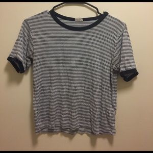 Blue striped tee shirt