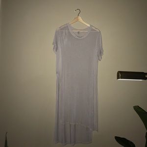 Longline Slit Sheer Tunic