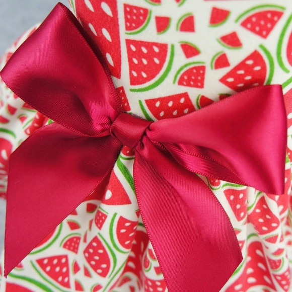 Beautiful Watermelon Dress w/Ribbon - Pet Clothing - Picture 3 of 4