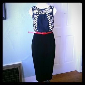 J CREW Black High-waisted Pencil Skirt - Size 10