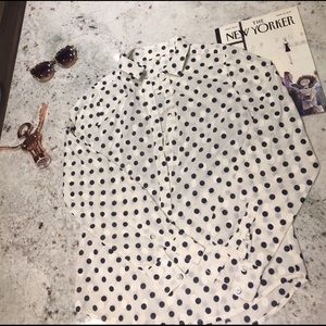 J. Crew polka dot dress shirt