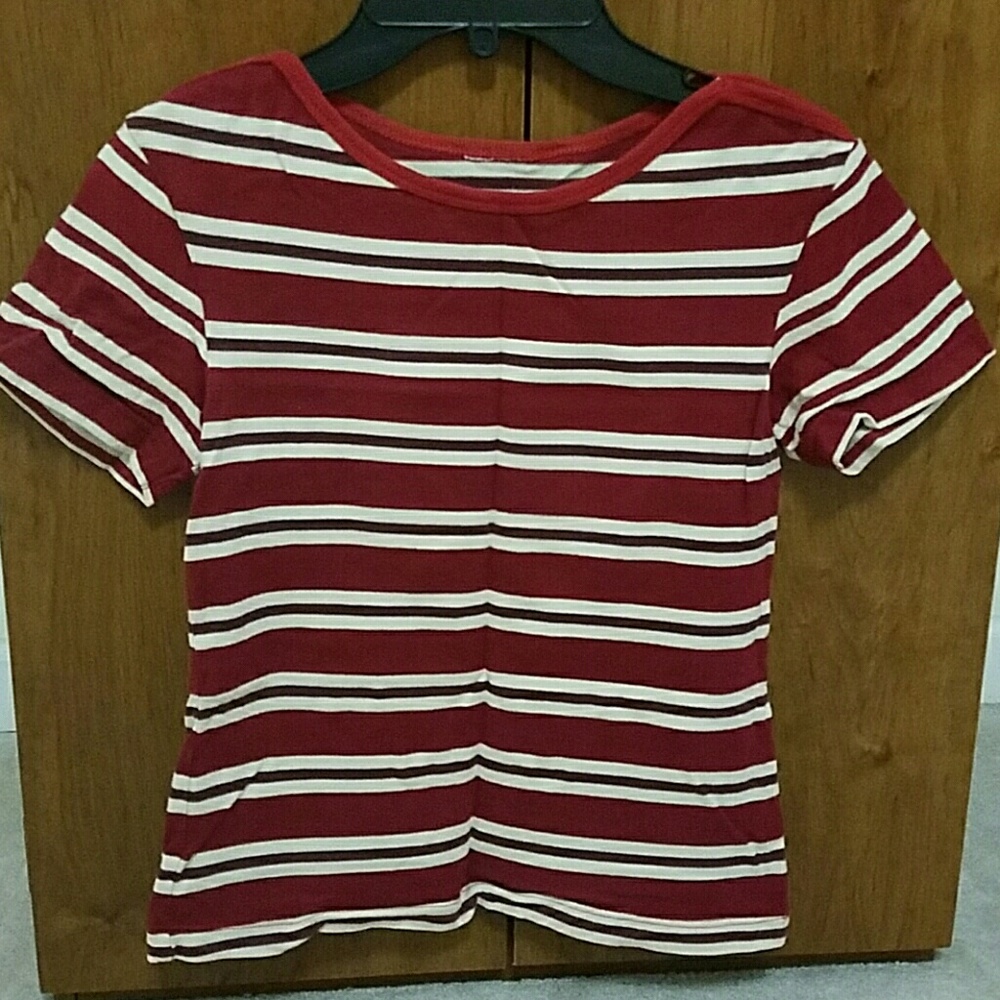 Red and White Stripes Tee
