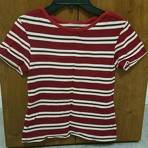 Red and White Stripes Tee