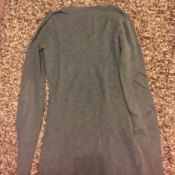 Express Gray V-Neck Sweater (small) - Picture 2 of 3
