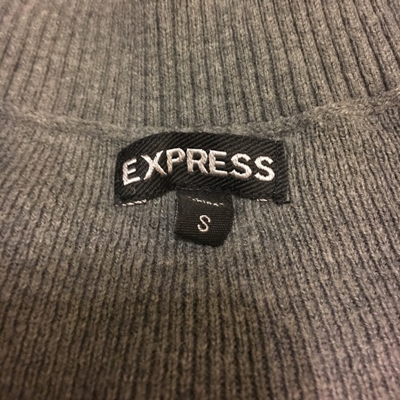 Express Gray V-Neck Sweater (small) - Picture 3 of 3