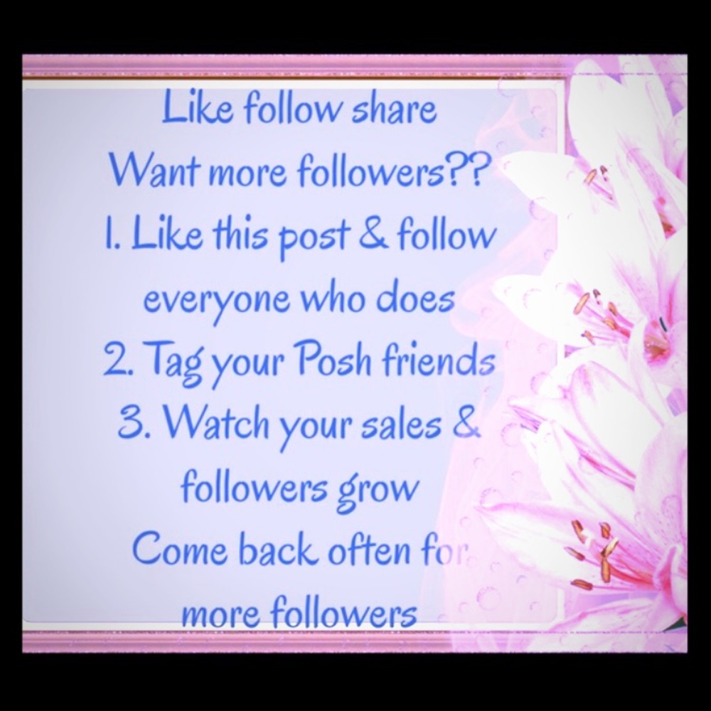 More followers= more shares= more sales 💞💕