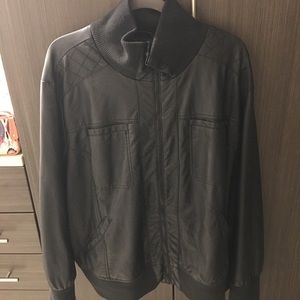 Black leather jacket