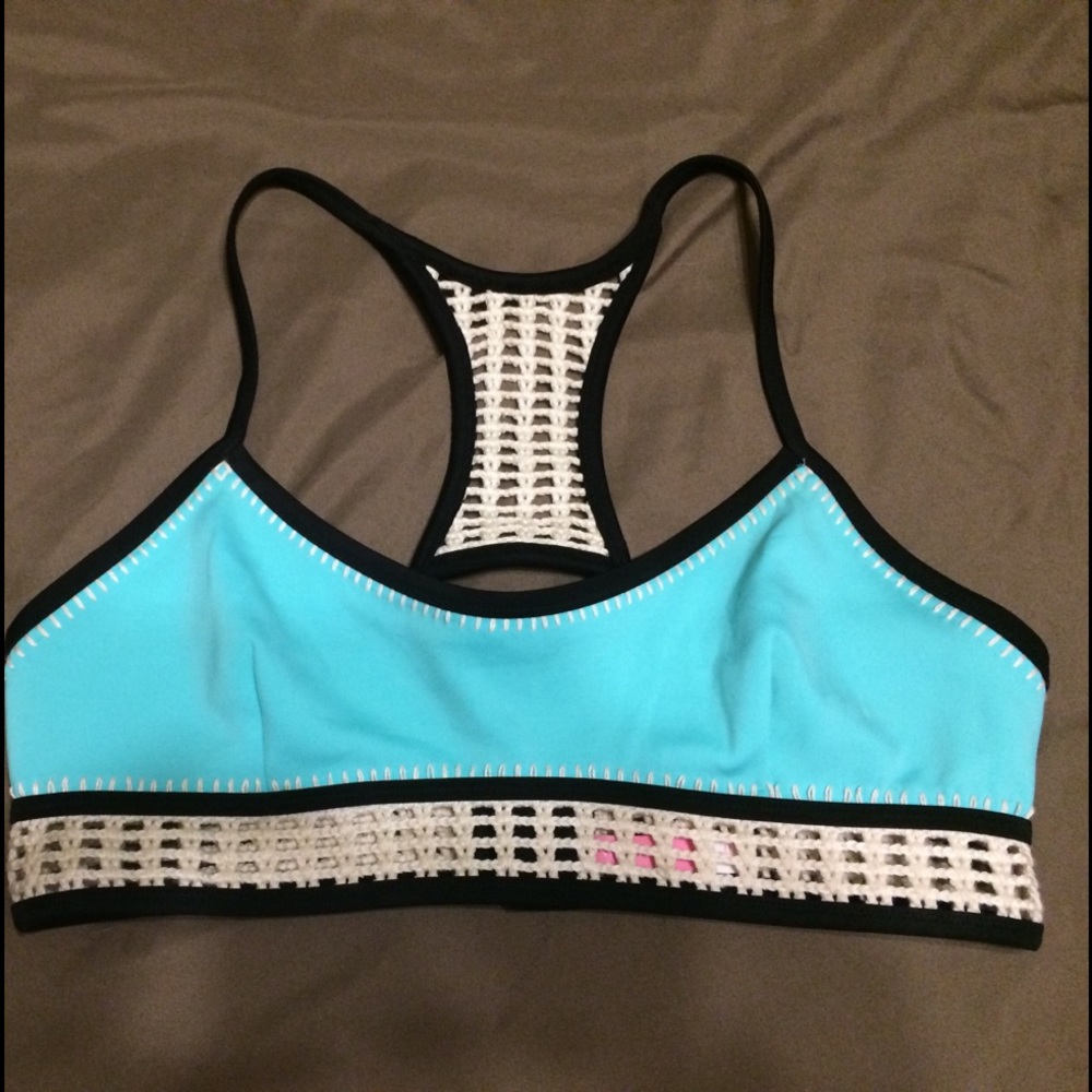 Victoria's Secret crochet swim top size large.
